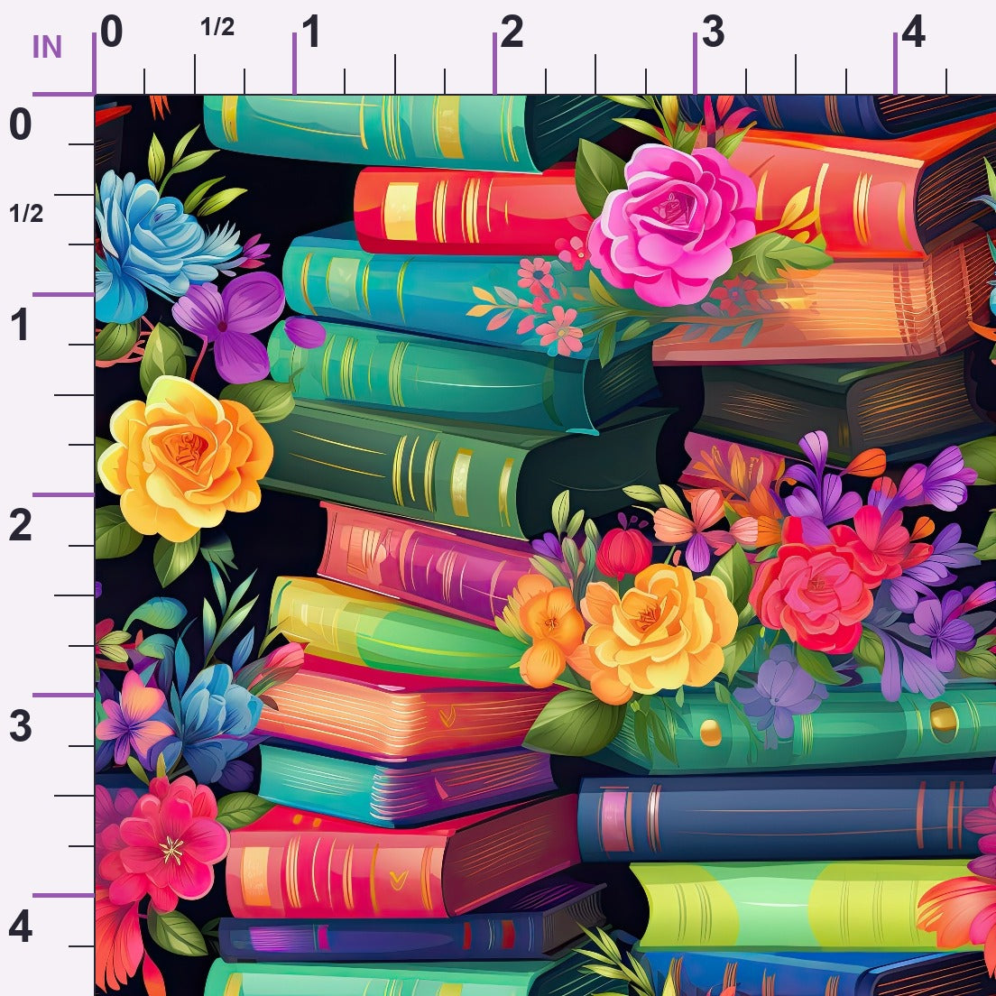 Blooming Library Pattern 3 Minky Fabric