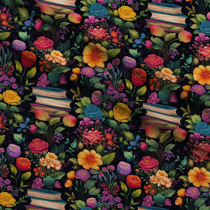 Blooming Library Pattern 5 Minky Fabric