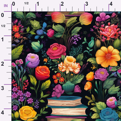 Blooming Library Pattern 5 Minky Fabric