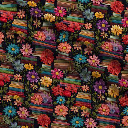Blooming Library Pattern 6 Minky Fabric
