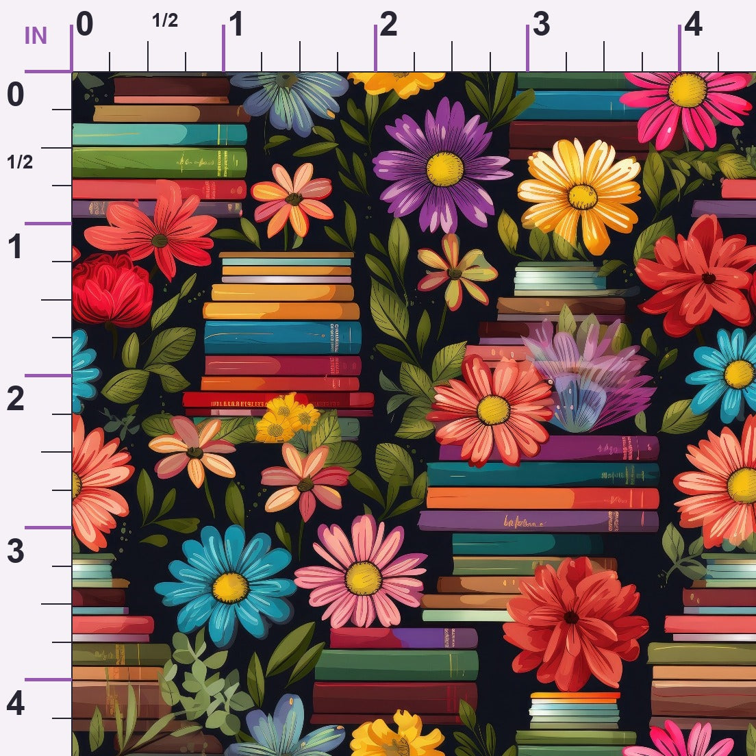 Blooming Library Pattern 6 Minky Fabric