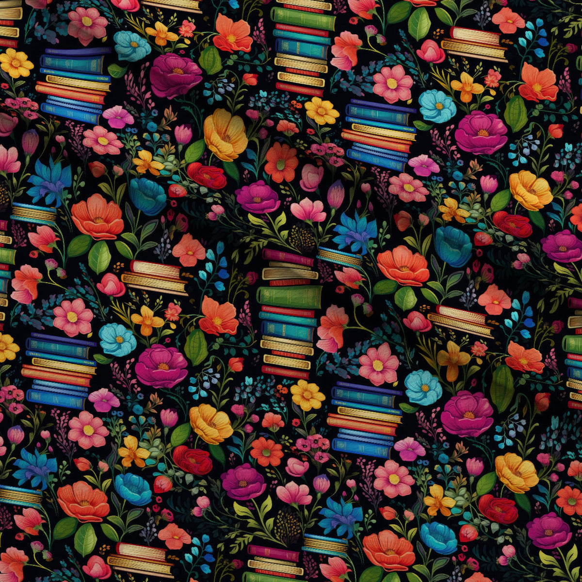 Blooming Library Pattern 7 Minky Fabric