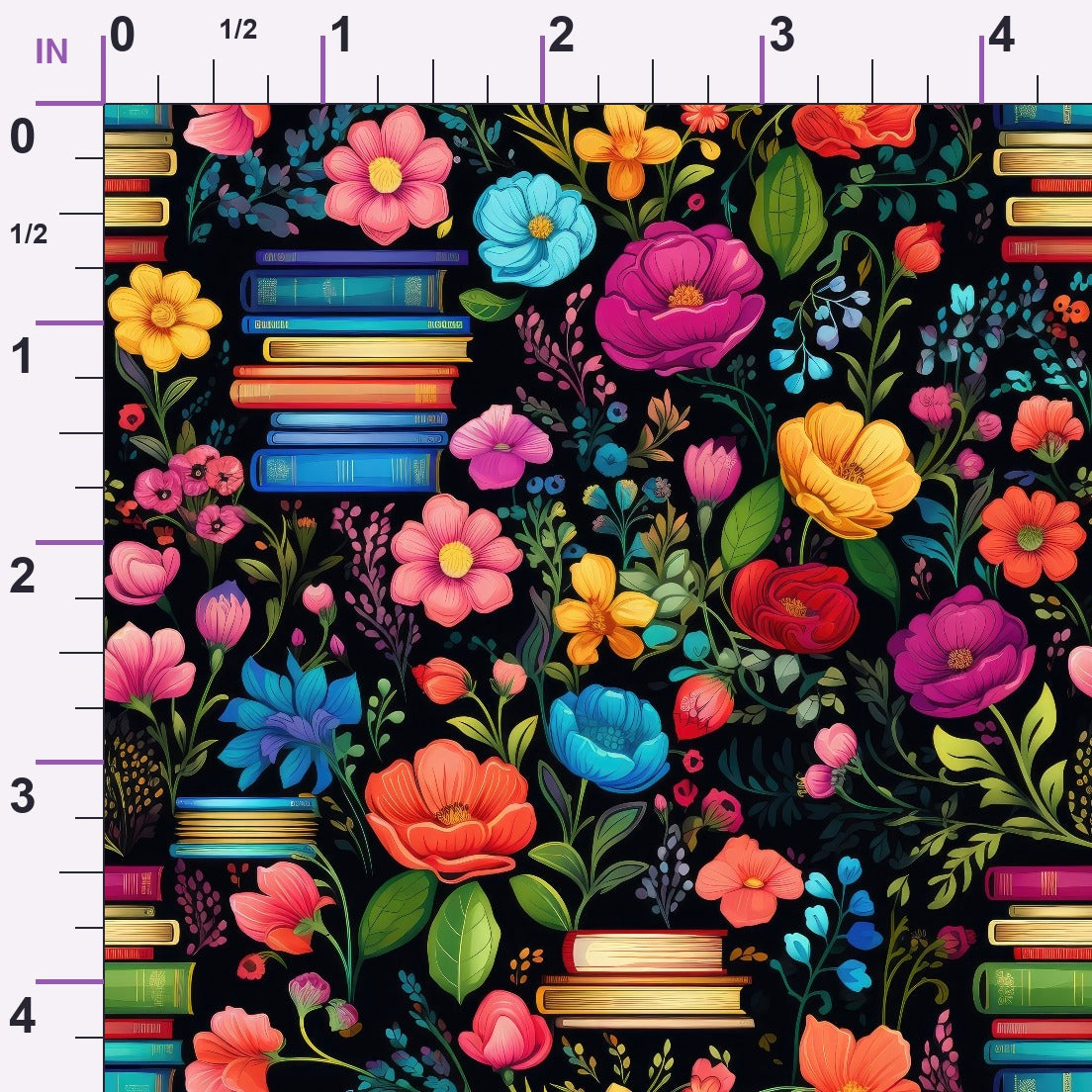 Blooming Library Pattern 7 Minky Fabric