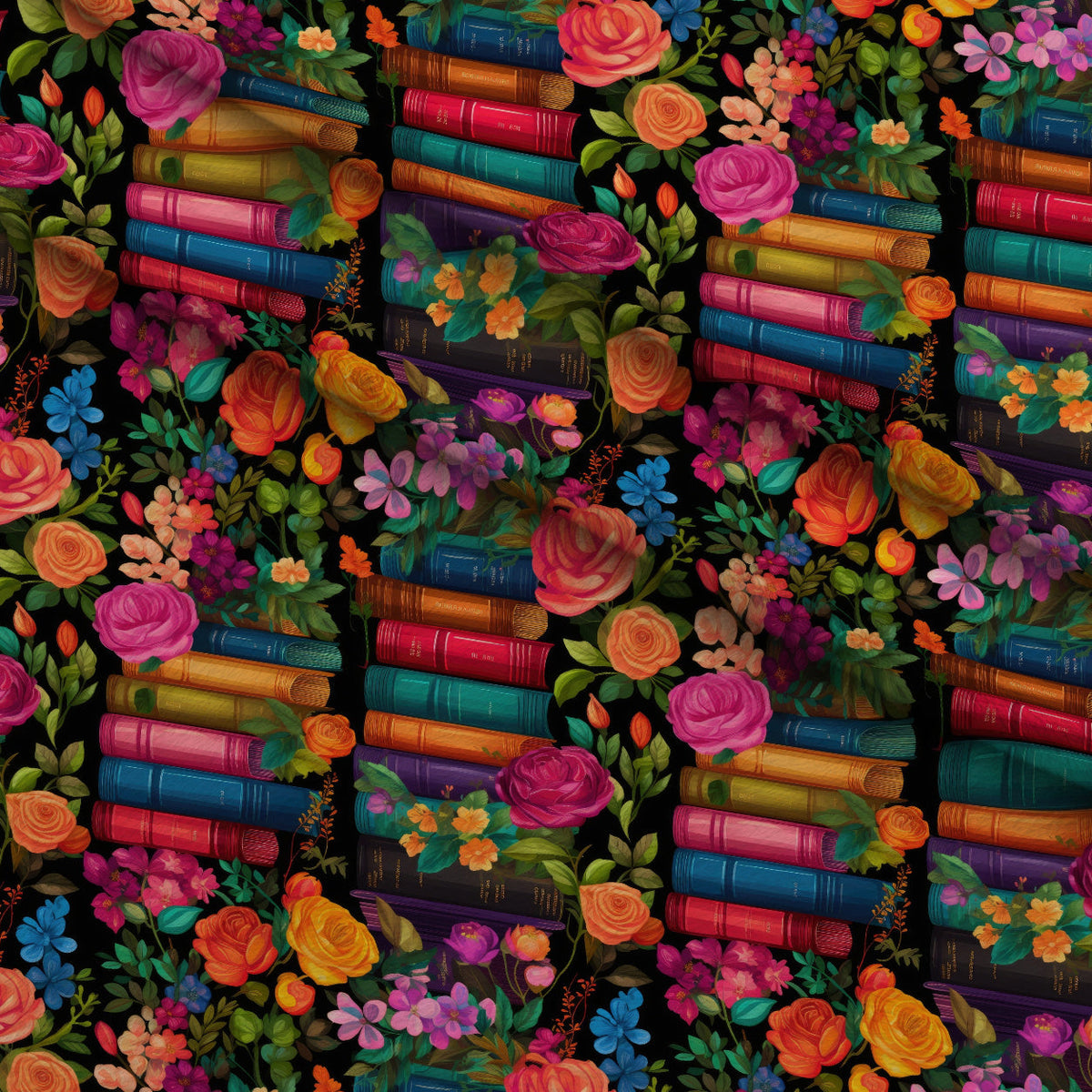 Blooming Library Pattern 8 Minky Fabric