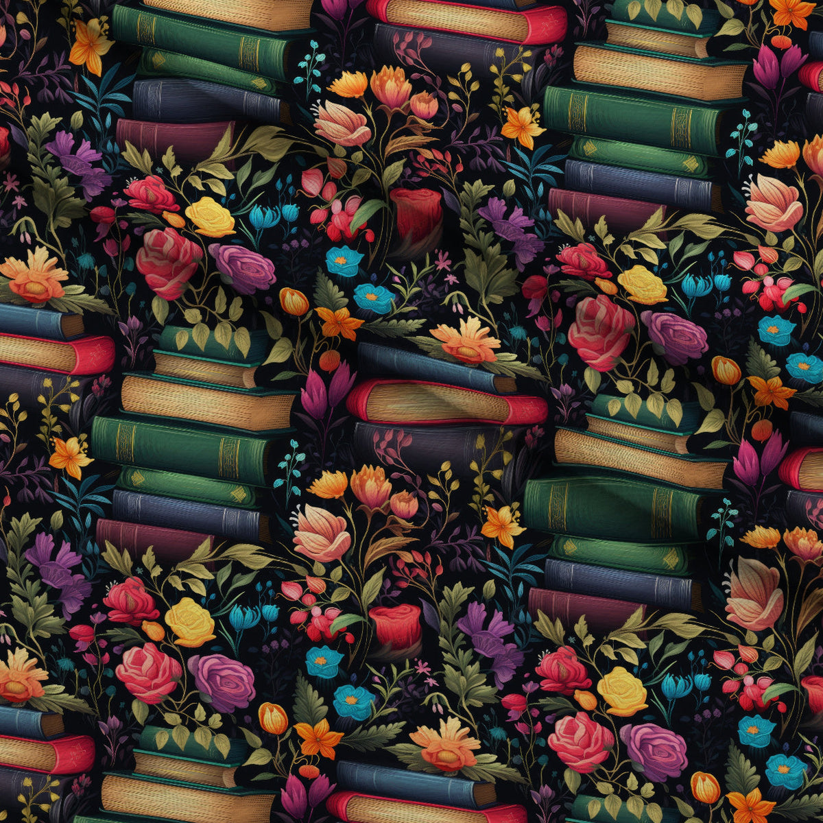 Blooming Library Pattern 9 Minky Fabric
