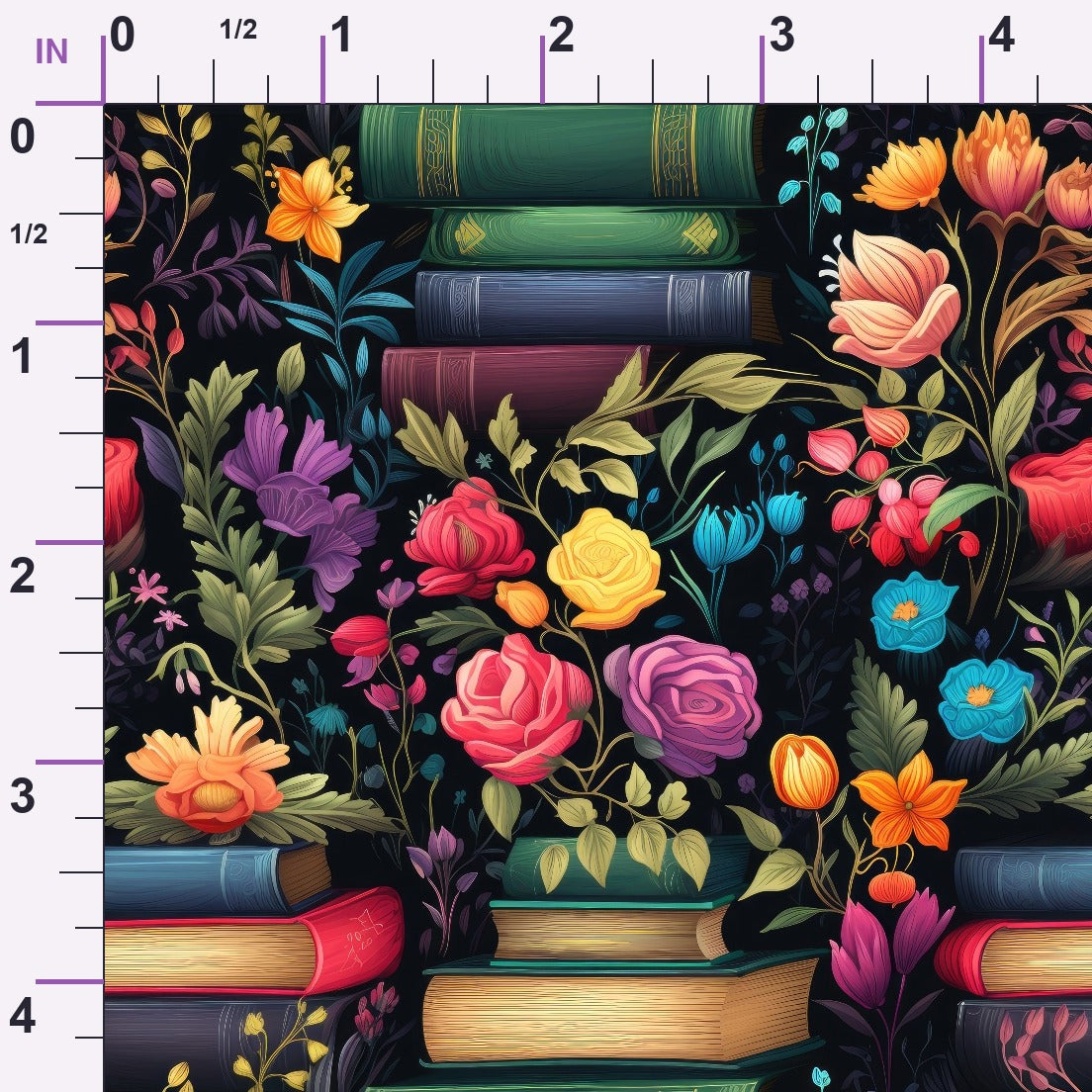 Blooming Library Pattern 9 Minky Fabric