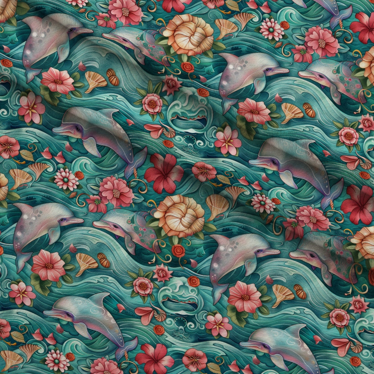 Blooming Tides Pattern 1 Minky Fabric