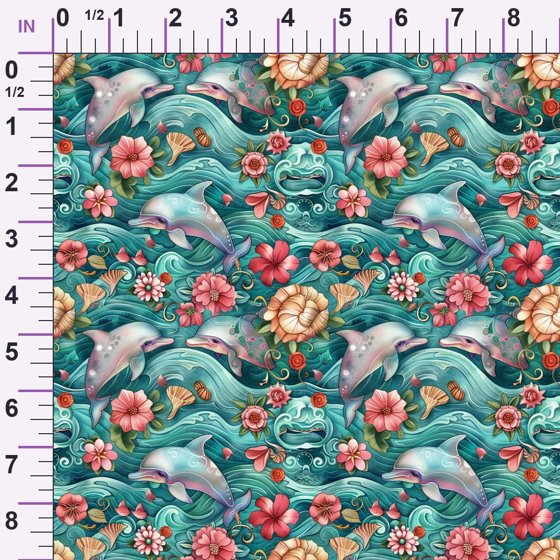 Blooming Tides Pattern 1 Minky Fabric