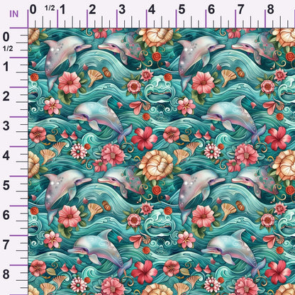 Blooming Tides Pattern 1 Minky Fabric