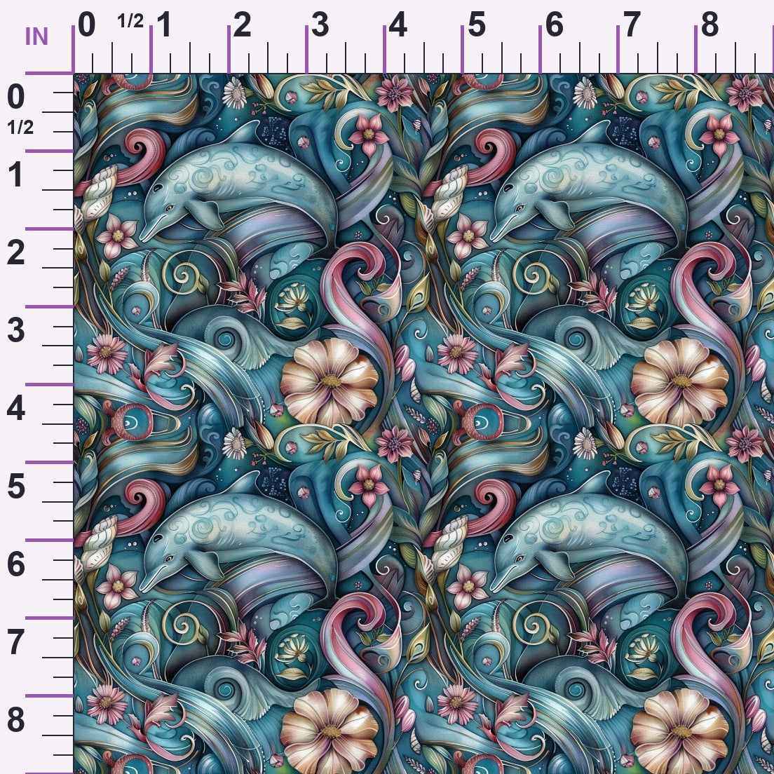 Blooming Tides Pattern 12 Minky Fabric