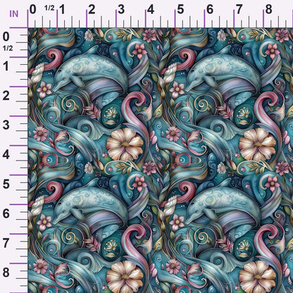 Blooming Tides Pattern 12 Minky Fabric