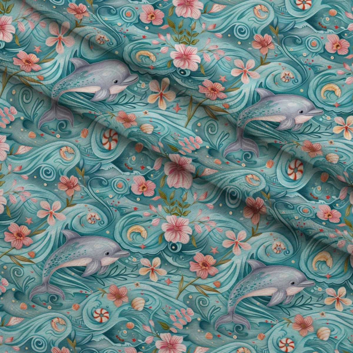 Blooming Tides Pattern 2 Minky Fabric
