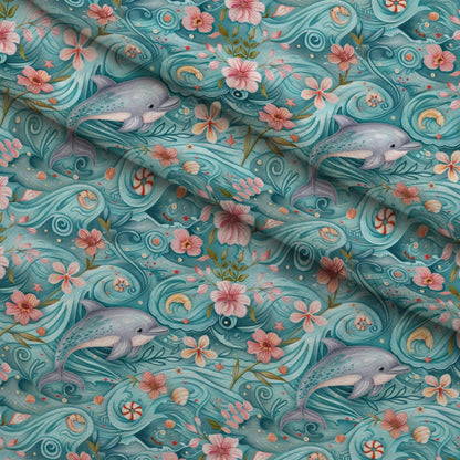 Blooming Tides Pattern 2 Minky Fabric