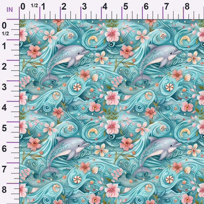 Blooming Tides Pattern 2 Minky Fabric