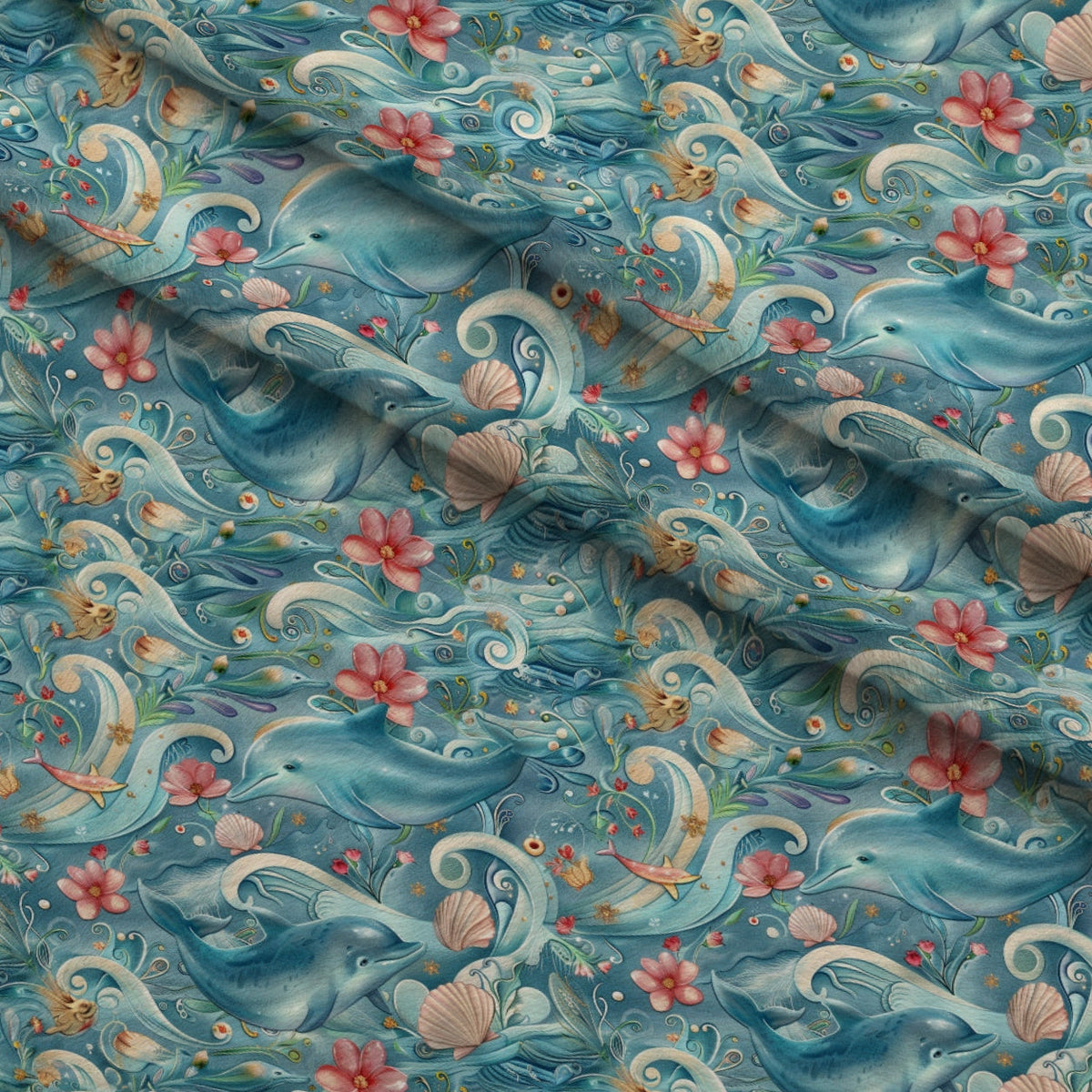 Blooming Tides Pattern 3 Minky Fabric