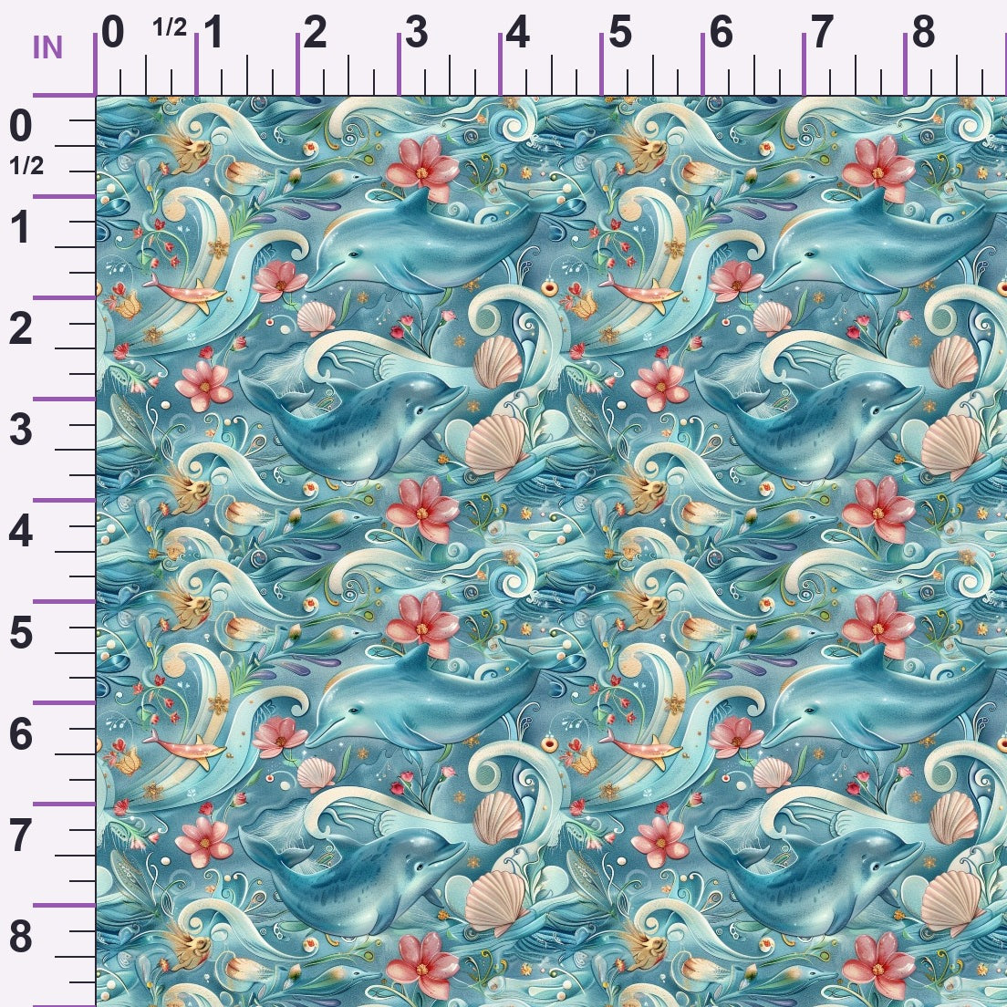 Blooming Tides Pattern 3 Minky Fabric