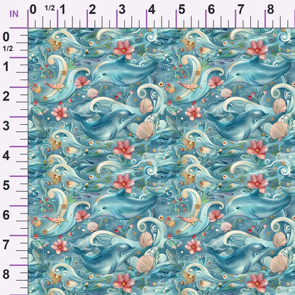 Blooming Tides Pattern 3 Minky Fabric