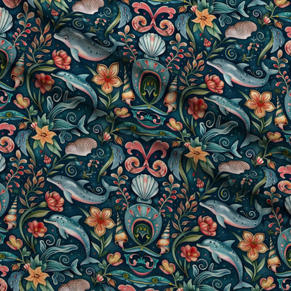 Blooming Tides Pattern 4 Minky Fabric