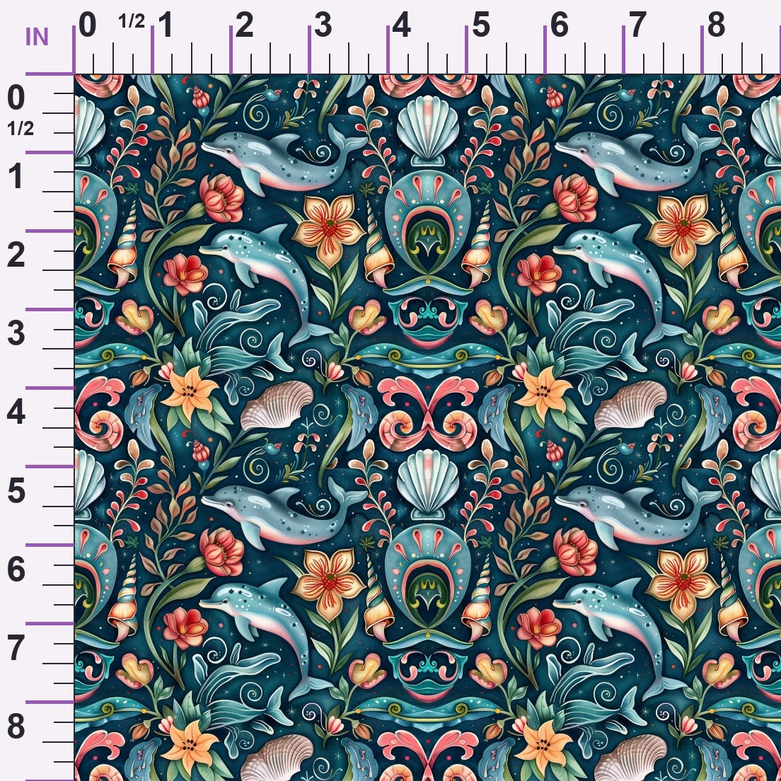 Blooming Tides Pattern 4 Minky Fabric