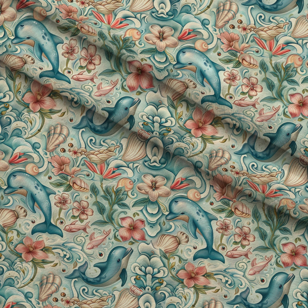Blooming Tides Pattern 5 Minky Fabric