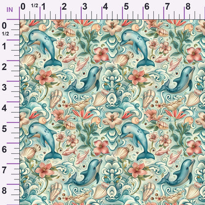 Blooming Tides Pattern 5 Minky Fabric