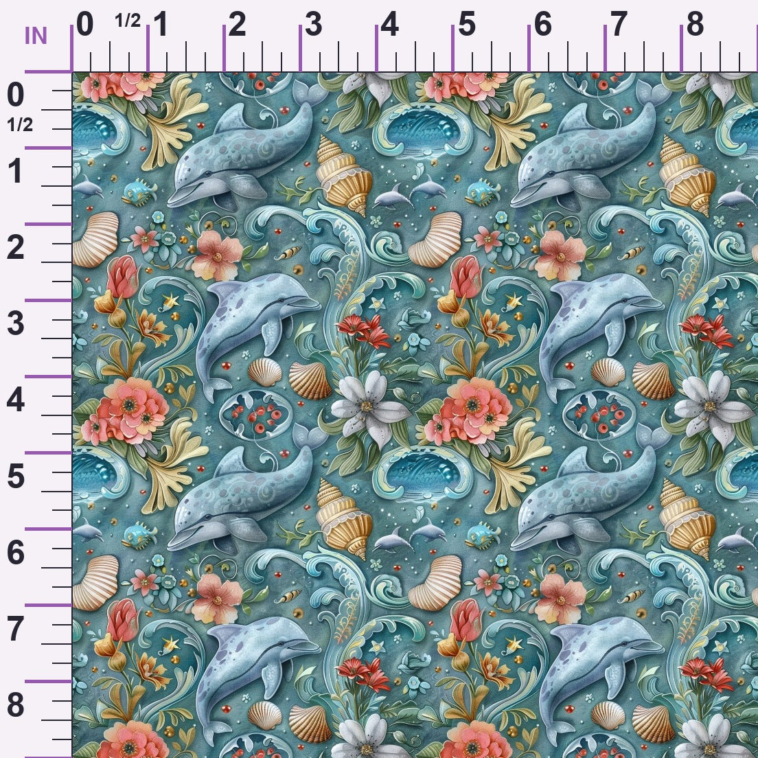 Blooming Tides Pattern 8 Minky Fabric