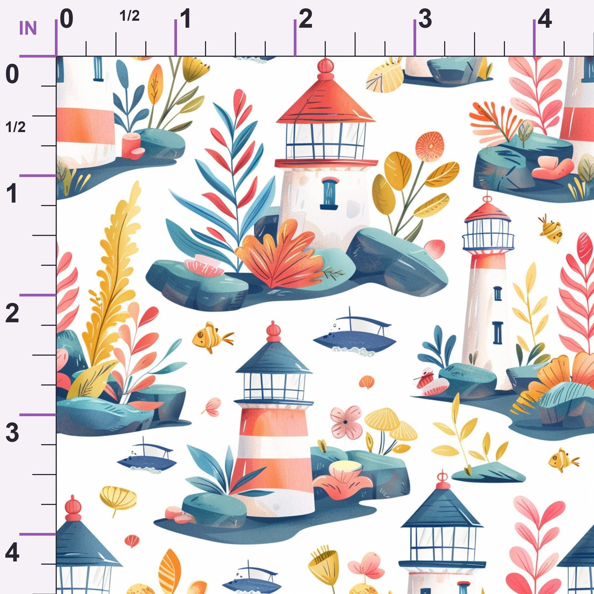 Blossom Beacon Isles Pattern 8 Minky Fabric