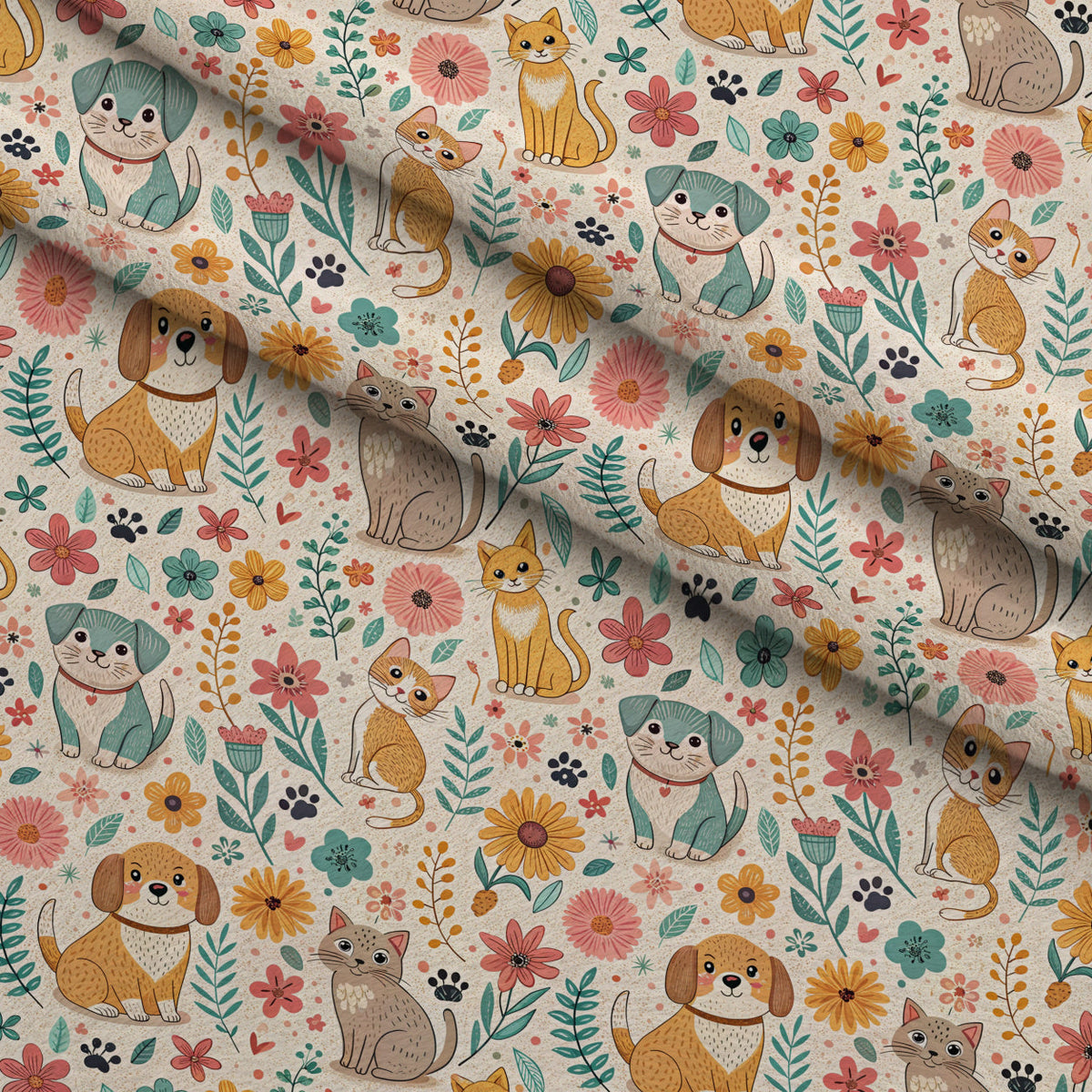 Blossom Buddies Pattern 1 Minky Fabric