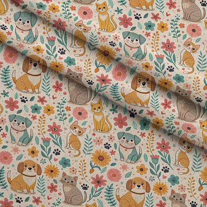Blossom Buddies Pattern 1 Minky Fabric