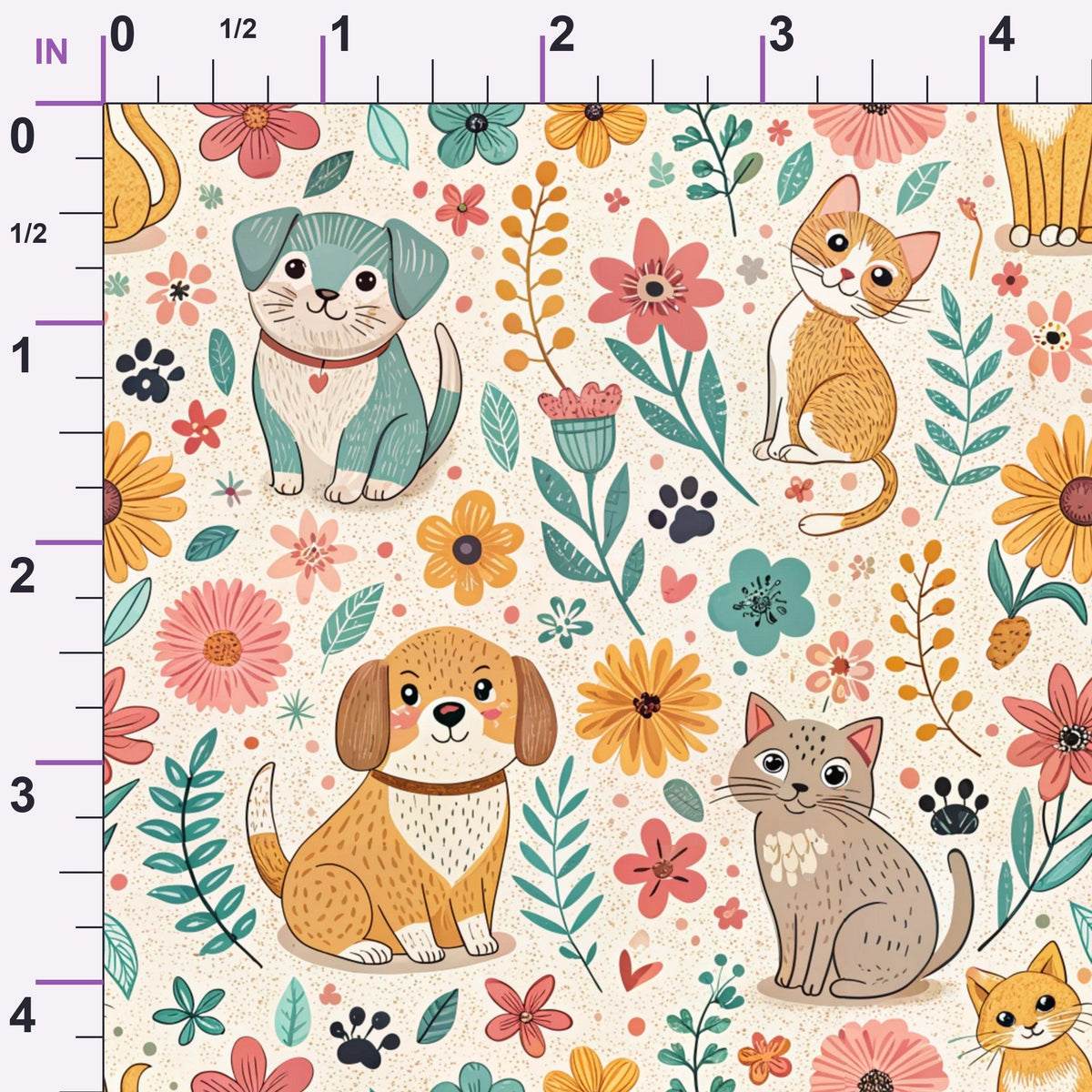 Blossom Buddies Pattern 1 Minky Fabric
