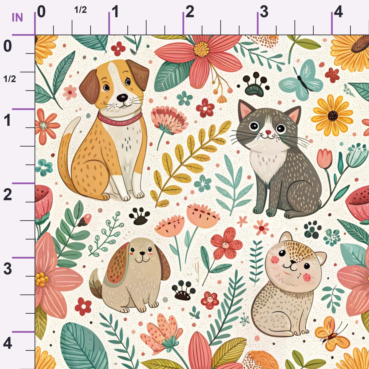 Blossom Buddies Pattern 2 Minky Fabric