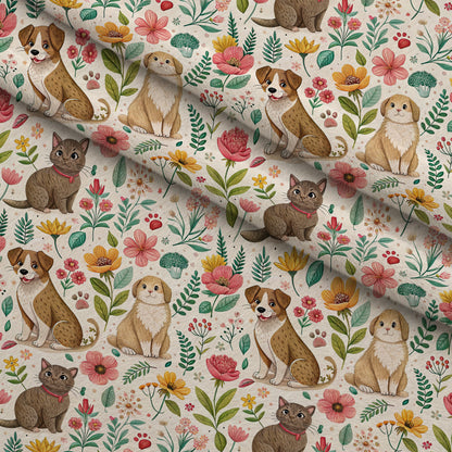 Blossom Buddies Pattern 3 Minky Fabric