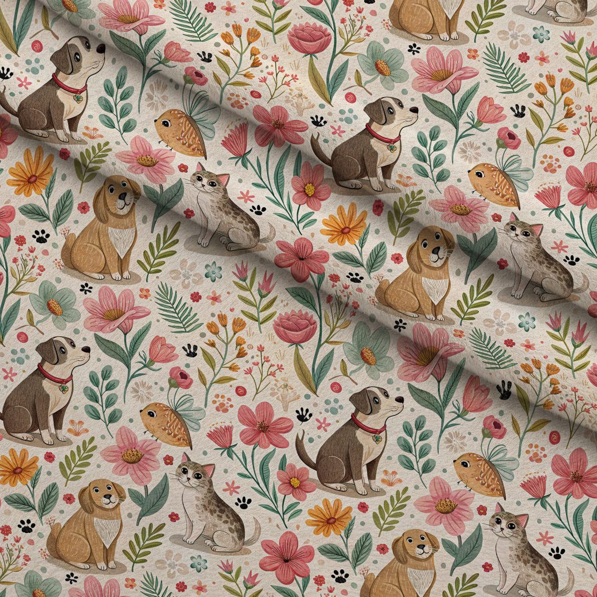Blossom Buddies Pattern 4 Minky Fabric