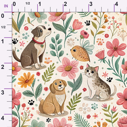 Blossom Buddies Pattern 4 Minky Fabric