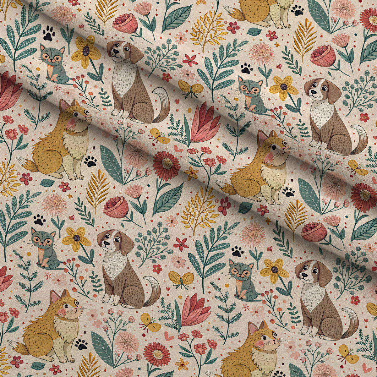 Blossom Buddies Pattern 5 Minky Fabric