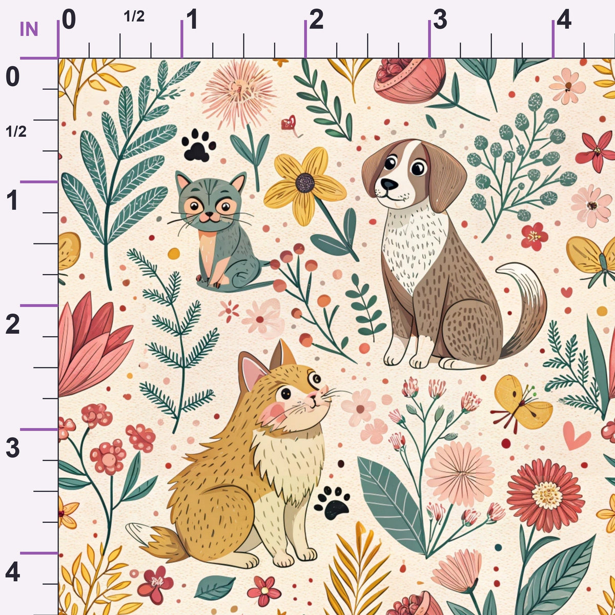 Blossom Buddies Pattern 5 Minky Fabric