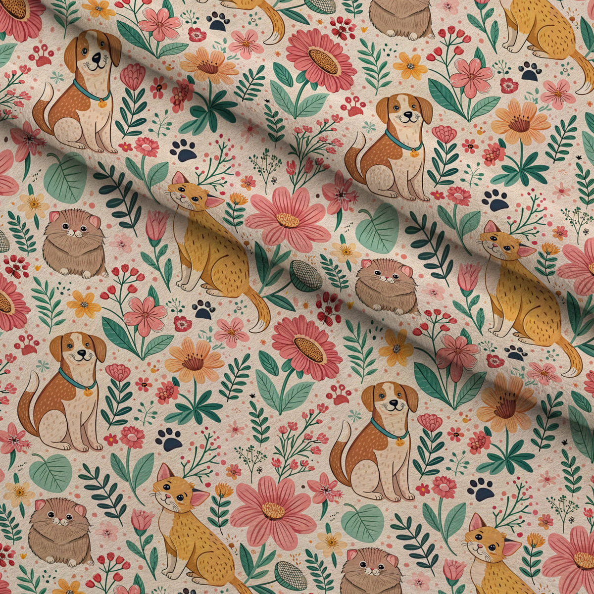 Blossom Buddies Pattern 6 Minky Fabric