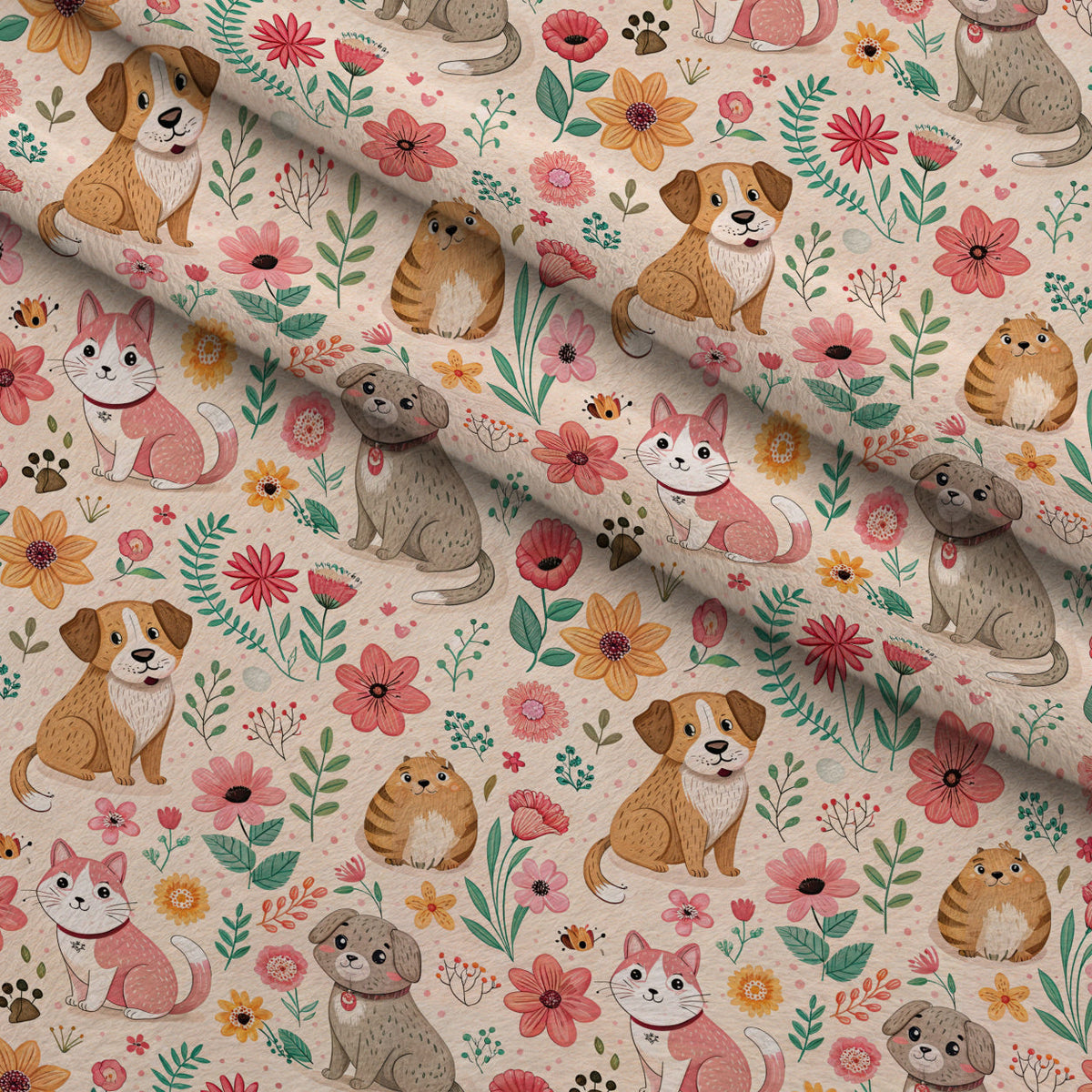Blossom Buddies Pattern 7 Minky Fabric