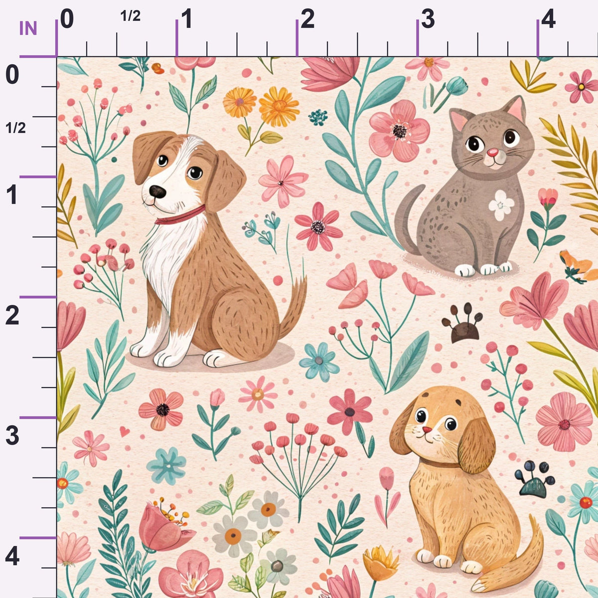 Blossom Buddies Pattern 8 Minky Fabric