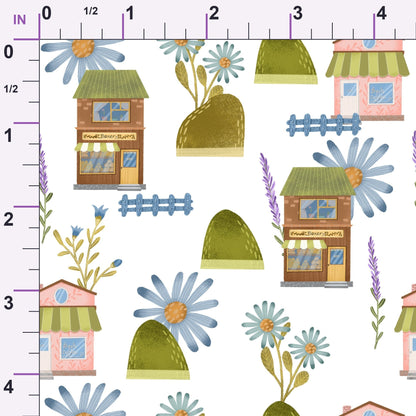 Blossom Village Pattern 1 Minky Fabric