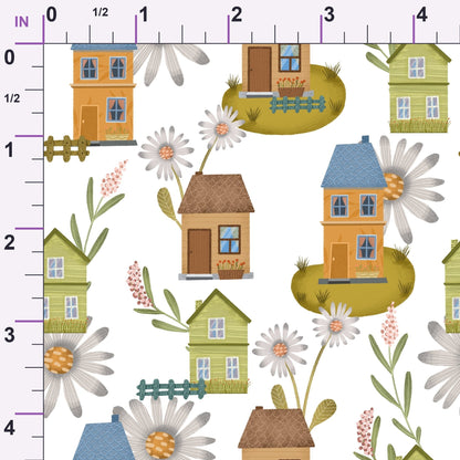 Blossom Village Pattern 3 Minky Fabric