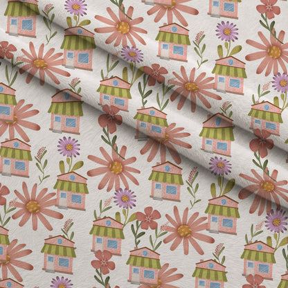 Blossom Village Pattern 4 Minky Fabric