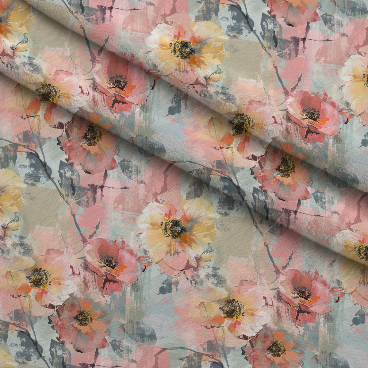 Blush Blooms Pattern 1 Minky Fabric