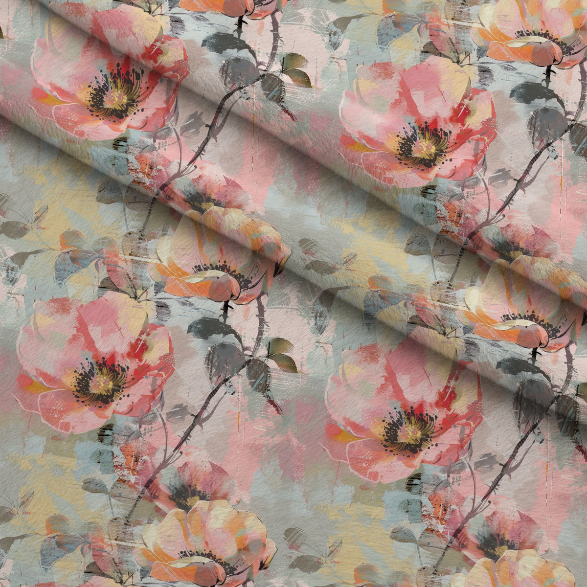 Blush Blooms Pattern 2 Minky Fabric