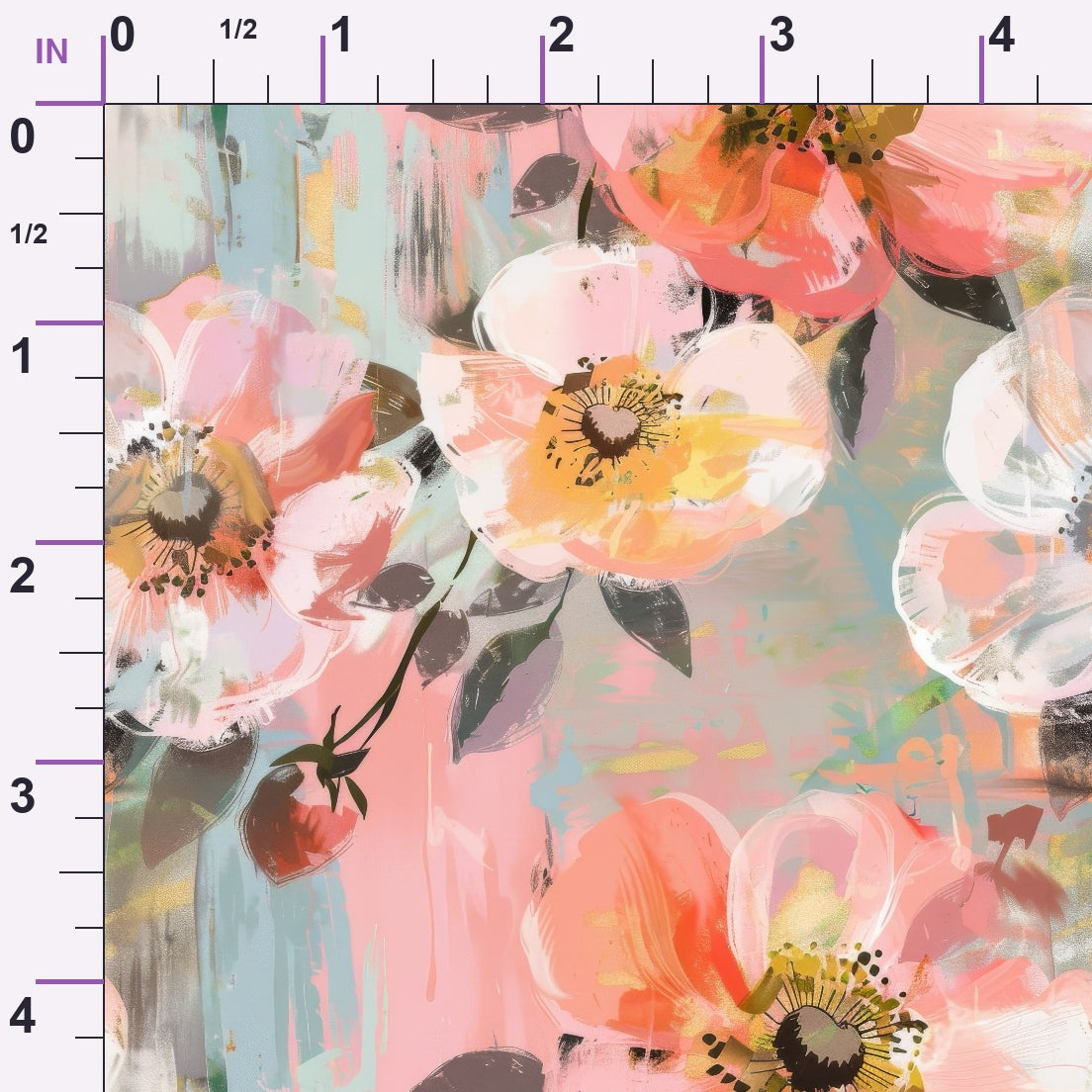Blush Blooms Pattern 3 Minky Fabric