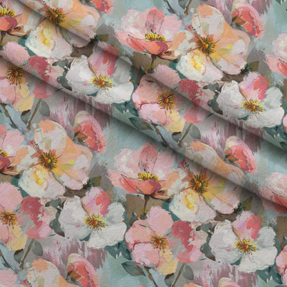 Blush Blooms Pattern 4 Minky Fabric