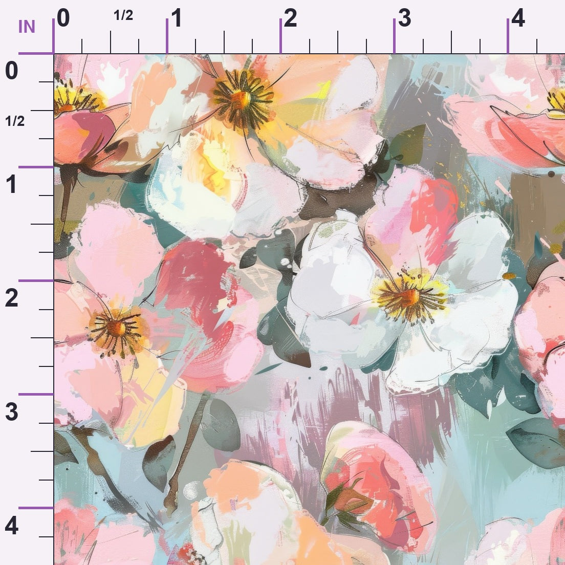 Blush Blooms Pattern 4 Minky Fabric