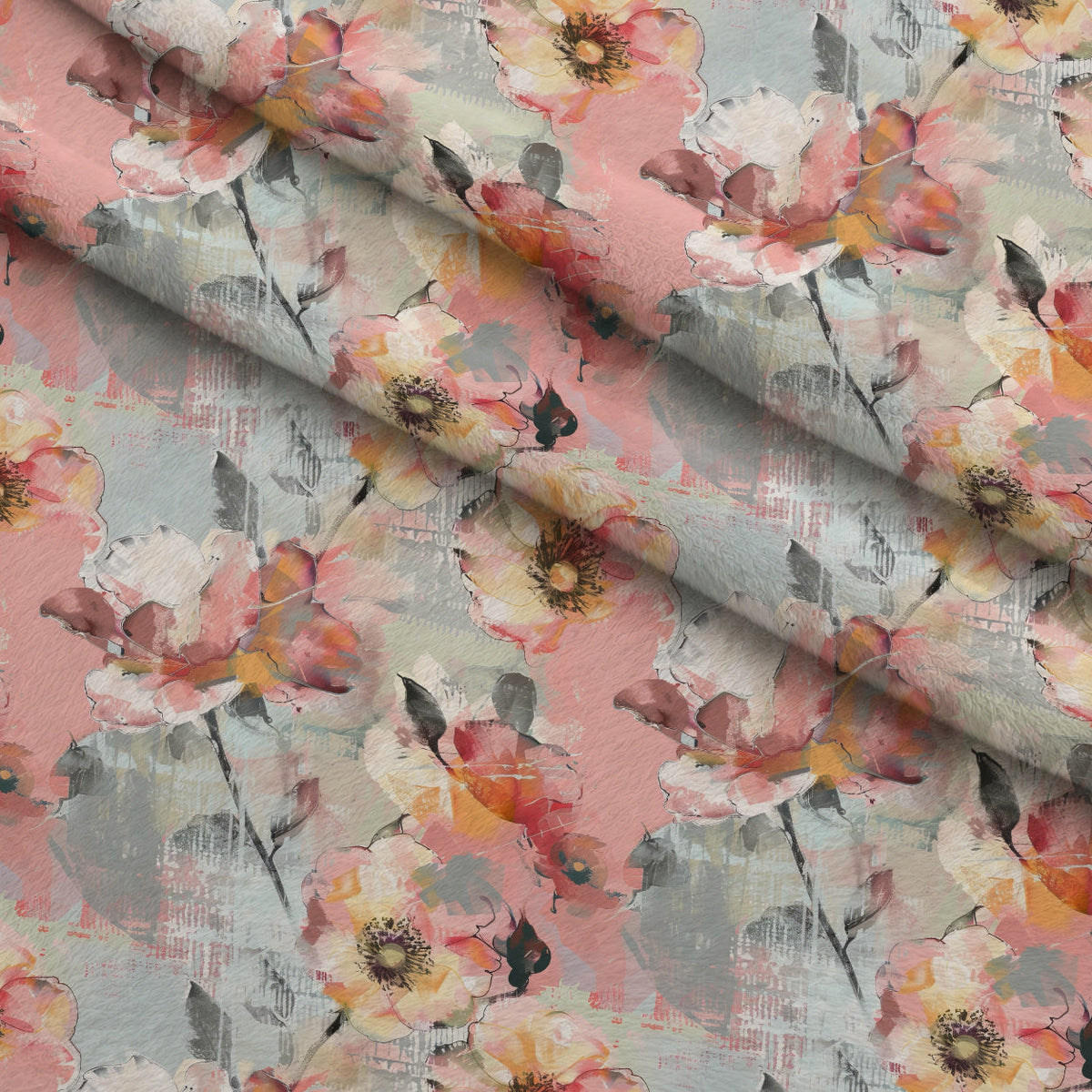 Blush Blooms Pattern 5 Minky Fabric