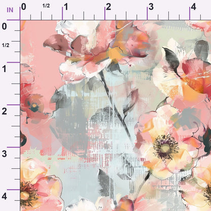 Blush Blooms Pattern 5 Minky Fabric