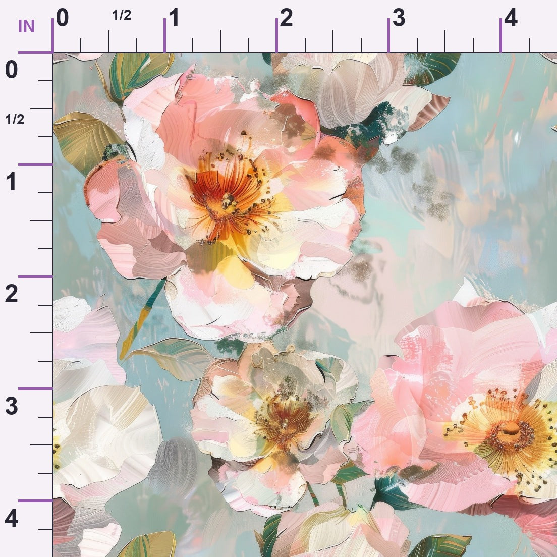 Blush Blooms Pattern 6 Minky Fabric